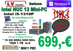 Intel NUC i5 Mini PC (13 Gen.)