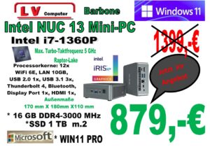 Intel NUC i7 Mini PC (13 Gen.)