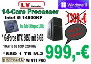 Intel i5 14600KF (14 Core)  / RTX 3050 6 GB