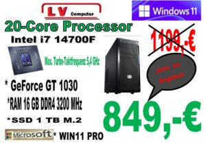 Intel i7 14700F / GT 1030