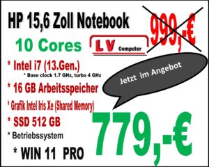 HP Notebook G10 39,6cm (15,6") i7-1355U (10-Cores, Turbo 4 GHz)